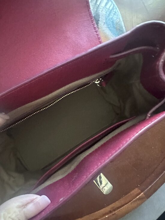 MFO Champaigne / Gold Colorblock Leather Backpack - Beautiful!